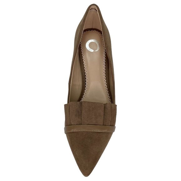 Journee Collection Marek Taupe Microfiber Womens Heels 9M - Picture 5 of 11